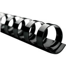 GBC CombBind 19-Ring Binding Spines - 2" Diameter - 500 x Sheet Capacity - 19 x Rings - Round - Black - Plastic - 50 / Box