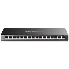 TP-Link 16-Port Gigabit Unmanaged Pro Switch - 16 Ports - Gigabit Ethernet - 10/100/1000Base-T - 2 Layer Supported - 9.19 W Power Consumption - Twisted Pair - Desktop, Wall Mountable - 3 Year Limited Warranty
