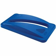 Rubbermaid Slim Jim Bin Lid, For Paper, Recycle Blue - Plastic - Blue - 1