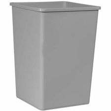 Rubbermaid Commercial Universal 35 Gal Square Gray - 132.49 L Capacity - Square - For Indoor, Outdoor - Durable, Crack Resistant, Dent Resistant, Puncture Resistant, UV Resistant - 27.6" (701.04 mm) Height x 19.5" (495.30 mm) Width x 19.5" (495.30 mm) Depth - Resin - Gray