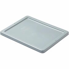Rubbermaid Commercial Container Lid - Rectangular - Plastic, High-density Polyethylene - Gray