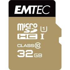 EMTEC Gold+ 32 GB Class 10 microSDHC - 1 Each - 85 MB/s Read - 21 MB/s Write
