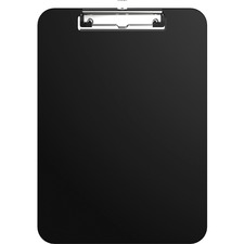Business Source Shatterproof Clipboard - 8 1/2" x 11" - Plastic - Black - 1 Each
