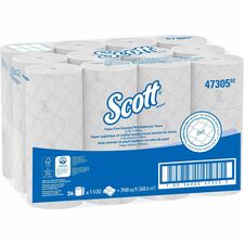 Scott Pro Paper Core High-Capacity Standard Roll Toilet Paper with Elevated Design - 2 Ply - 4" x 3.70" - 1100 Sheets/Roll - White - 36 / Carton