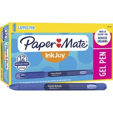 Paper Mate InkJoy Gel Stick Pens - Medium Pen Point - Blue Gel-based Ink - 1 Dozen