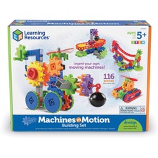 Learning Resources Gears! Gears! Gears! Machines in Motion - Theme/Subject: Learning - Skill Learning: Basic Engineering Principles, Creativity, Building, Interactive Learning, Machines, Vehicle, STEM, Critical Thinking - 4 Year & Up - 112 Pieces - Multi