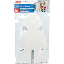 Roylco Stand-Up People Cut-outs - Recommended For 3 Year - 11.50" Height x 7.25" Width x 0.01" Depth - White - 50 / Pack