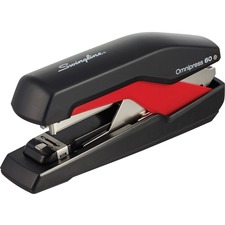 Swingline Omnipress 60 Stapler - 60 Sheets Capacity - 210 Staple Capacity - Full Strip - 5/16" Staple Size - 1 Each - Black, Red