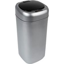 Royal Sovereign Touchless Sensor Waste Container - 34.98 L Capacity - Touchless, Durable, Easy to Clean, Rust Proof, Dent Resistant - 24.7" Height x 11.3" Width x 11.3" Depth - Silver - 1 Each