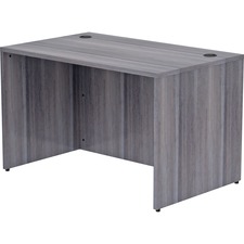 Lorell Essentials Series Rectangular Desk Shell - 48" x 30"29.5" , 1" Top - Laminate, Weathered Charcoal Table Top - Grommet