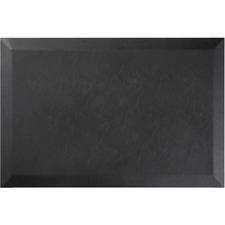 Deflecto Anti-fatigue Mat - Multipurpose - 36" (914.40 mm) Length x 24" (609.60 mm) Width x 0.75" (19.05 mm) Thickness - Rectangle - Closed-cell Foam - Black