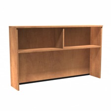 Heartwood Innovations Evening Zen Desking Series Hutch - 71" x 15" x 42.5" , 0.1" Top - 2 Shelve(s) - Material: Wood Grain Top, Particleboard, Polyvinyl Chloride (PVC) Edge - Finish: Sugar Maple, Thermofused Laminate (TFL) TopSugar Maple
