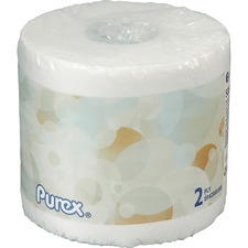 Purex 2-ply Bathroom Tissue - 2 Ply - 4.2" x 4" - 506 Sheets/Roll - 1.60" (40.64 mm) Core - White - Hygienic, Perforated, Individually Wrapped, Eco-friendly - 60 / Carton