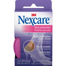 Nexcare Nexcare Foot Protection Tape - 15 ft (4.6 m) Length x 1" (25.4 mm) Width - 1 / Roll - 1 Per Roll - Clear