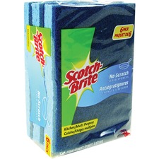 Scotch-Brite Scrub Sponge - 6/Pack - Blue, Green