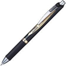 EnerGel RTX Gel Pen - 0.5 mm Pen Point Size - Refillable - Retractable - Black Liquid Gel Ink Ink - Metal Barrel - Plastic Tip - 1 Each