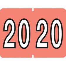 Pendaflex ID Label - "2020" Height - Rectangle - Pink - 500 / Box
