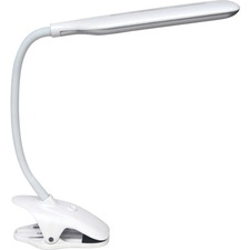 Royal Sovereign Clip-on LED Desk Lamp - 8 W LED Bulb - 440 lm Lumens - Desk Mountable - White - for Work Area, Office
