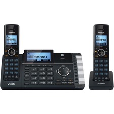 VTech DECT 6.0 Cordless Phone - Black - 2 x Phone Line - 2 x Handset - Speakerphone - Answering Machine - Hearing Aid Compatible