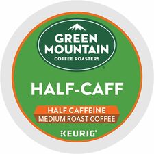 Green Mountain Coffee Roasters® K-Cup Half-Caff Coffee - Compatible with Keurig Brewer - 4 / Carton