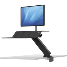 Fellowes Lotusâ„¢ RT Sit-Stand Workstation Black Single - 1 Display(s) Supported - 1 Each
