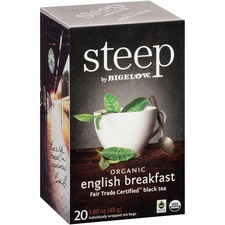 Bigelow Organic English Breakfast Black Tea Bag - 1.6 oz - 20 Teabag - 20 / Box