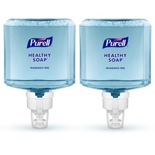 PURELL® ES8 HEALTHY SOAP™ Gentle & Free Foam - Fresh Fruit ScentFor - 40.6 fl oz (1200 mL) - Dirt Remover, Bacteria Remover - Hand, Healthcare, Skin - Moisturizing - Clear - Fragrance-free, Dye-free, Phthalate-free, Paraben-free, Triclosan-free, Bio-based - 2 / Carton