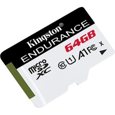 Kingston High Endurance SDCE 64 GB Class 10/UHS-I (U1) microSDXC - 1 Pack - 95 MB/s Read - 30 MB/s Write - 2 Year Warranty