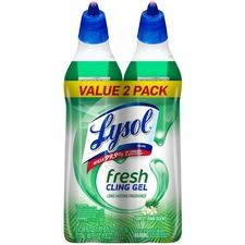 Lysol Clean/Fresh Toilet Cleaner - Ready-To-Use - 24 fl oz (0.8 quart) - Country Scent - 2 / Pack - Disinfectant, Antibacterial - Blue, White
