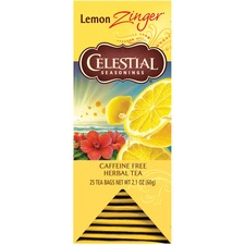Celestial Seasonings® Lemon Zinger Herbal Tea Bag - 25 / Box