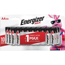 Energizer MAX Battery - For Digital Camera, Toy, Mouse, Flashlight, Remote Control - AA - 30 / Pack