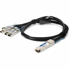 Brocade (Formerly) Compatible TAA Compliant 100GBase-CU QSFP28 to 4xSFP28 Direct Attach Cable (Passive Twinax, 1m)