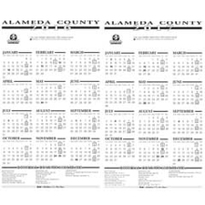Custom 2 Side Alameda County Calendar 18X25 5/Pk Blaisdell #39 s