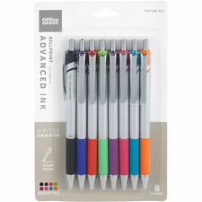 Office Depot; Brand Advanced Ink Retractable Ballpoint Pens, Needle ...