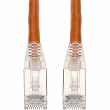 AddOn 12ft RJ-45 (Male) to RJ-45 (Male) Orange Cat6 Straight Shielded Twisted Pair PVC Copper Patch Cable