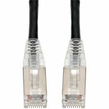 AddOn 13ft RJ-45 (Male) to RJ-45 (Male) Black Cat6A Straight Shielded Twisted Pair PVC Copper Patch Cable