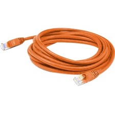 AddOn 5.5ft RJ-45 (Male) to RJ-45 (Male) Orange Cat6 Straight Shielded Twisted Pair PVC Copper Patch Cable