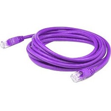 AddOn 5.5ft RJ-45 (Male) to RJ-45 (Male) Purple Cat6 Straight Shielded Twisted Pair PVC Copper Patch Cable