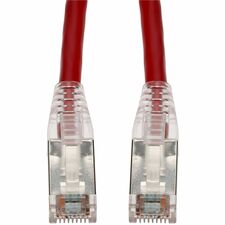 AddOn 0.5ft RJ-45 (Male) to RJ-45 (Male) Red Cat6A Straight Shielded Twisted Pair PVC Copper Patch Cable