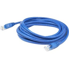 AddOn 5.5ft RJ-45 (Male) to RJ-45 (Male) Blue Cat6A Straight Shielded Twisted Pair PVC Copper Patch Cable