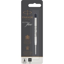 Parker Quinkflow Black Ink Ballpen Refill - Medium Point - Black Ink - Smooth Writing, Quick-drying Ink - 1 Each