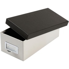 Oxford 3x5 Index Card Storage Box - External Dimensions: 11.5" Length x 5.5" Width x 3.9" Height - Media Size Supported: 3" x 5" - 1000 x Index Card (3" x 5") - Black, Marble White - For Index Card, Notes, Recipe, Photo, Small Parts - Recycled - 1 Each