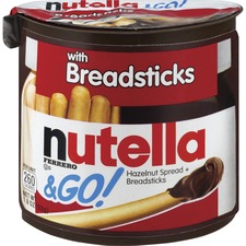 Nutella & GO Hazelnut Spread & Breadsticks - 1.23 oz - 12 / Box