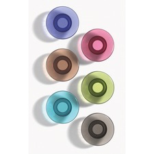 Quartet Glass Board Magnets - 0.5" Diameter - Round - Rounded Edge - 6 / Pack - Assorted
