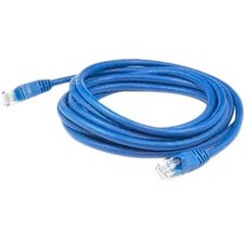 AddOn 50ft RJ-45 (Male) to RJ-45 (Male) Shielded Straight Blue Cat5e STP PVC Copper Patch Cable