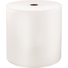 LoCor Hardwound Roll Towels - 1 Ply - 7" x 1000 ft - Bright White - Fiber - 6 / Carton