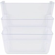 3 POCKET WALL FILE STARTER SET, LETTER, CLEAR