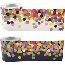 Teacher Created Resources Colorful Confetti Border Trim - Colorful Confetti - Sturdy, Durable - 3" Width x 600" Length - Multicolor - 2 / Set