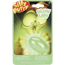 Silly Putty Glow - Fun and Learning - Recommended For 4 Year - Green Glow - 8 / Carton