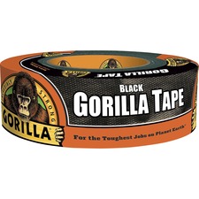 Gorilla Glue Tough & Wide Black Gorilla Tape - 2.88" Width x 35 yd Length - Reinforced, Double Thick Adhesive - 6 Piece - White
